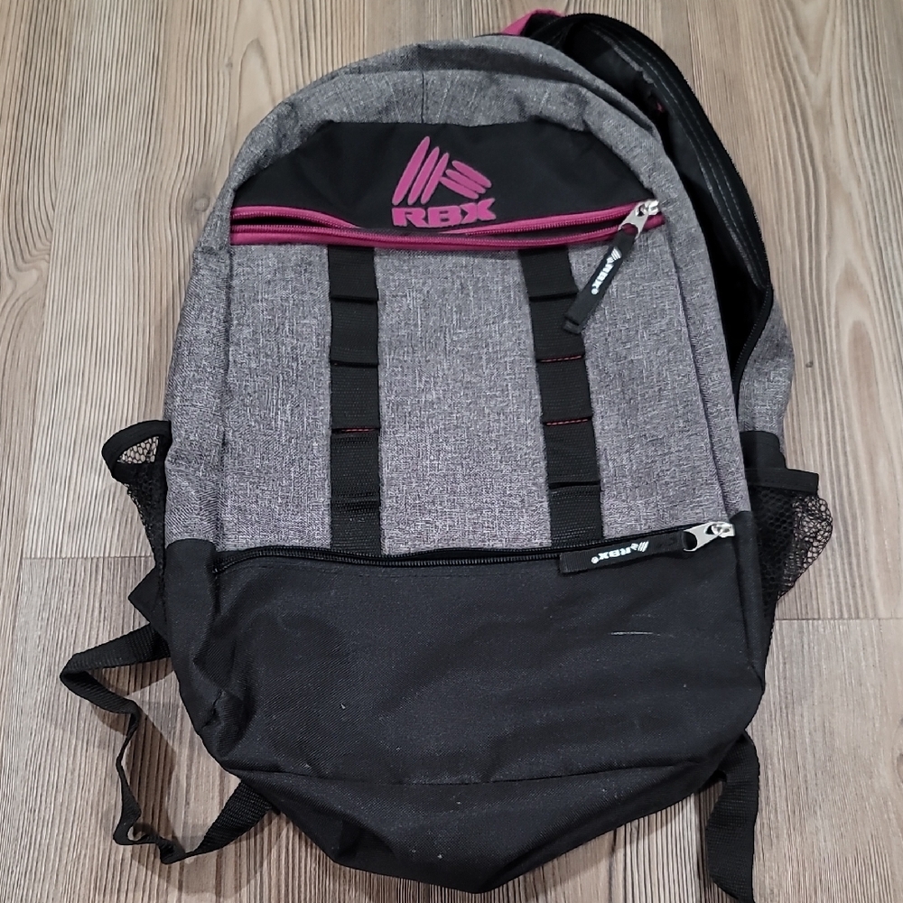RBX Charcoal and Black Backpack with Magenta Highlights